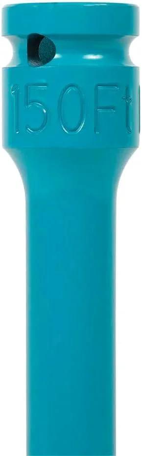 Close-up of Torque Limiting Extension, 1/2" Drive, 150 ft/lbs, Turquoise, 40150, showing turquoise finish and 150 ft/lbs marking.