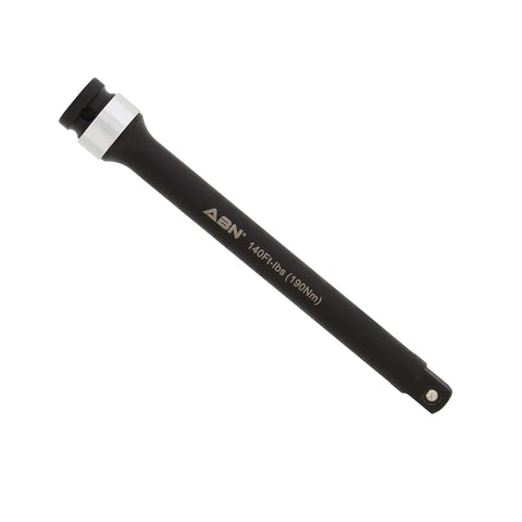 1/2in Drive 8in Long Torque Limiting Socket Extension Bar, 140 ft/lb CR-MO with Silver Color-Coded Aluminum Ring