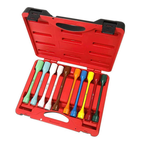 10 Piece Torque Limiting Extension Kit w/ Carrying Case, 55-140 ft/lbs, 1/2" Drive, 40200 in red case