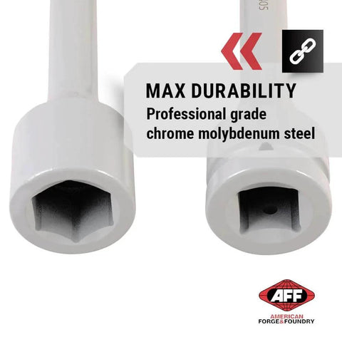 Close-up of gray Torque Limiting Extension Socket 1" Drive -33 mm 1 5/6" 550 ft/lbs - 40405, highlighting durability