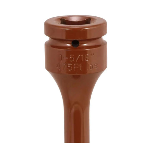 Torque Limiting Socket, 1" Drive, 475 ft/lb, 33mm-1-5/16, Brown, 40402 close-up view showing size markings.