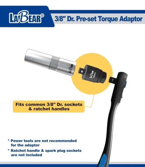 3/8 inch Drive LaBear Torque Adapter with 35Nm Torque Limited Wrench Manganese Phosphate for Oil Filter & Spark Plug