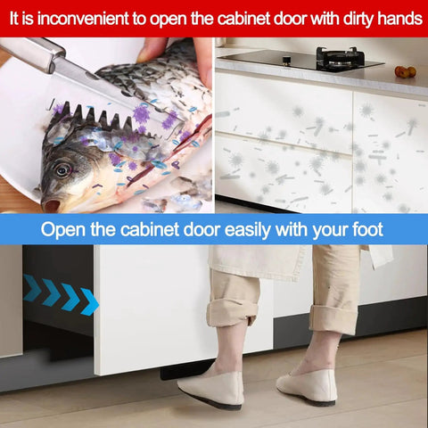 Cabinet Foot Pull For Trash Drawer Hands Free Touchless Design With Foot Pedal Operation Suitable For Cabinets With Full Coverage Front