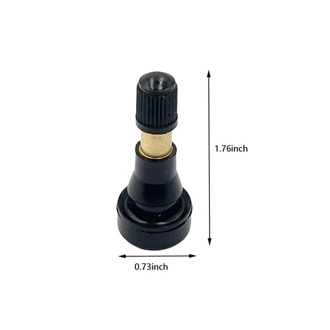 Ulifebet TR600HP tire valve stem, high-pressure tubeless, black brass snap-in for 0.453 inch rim holes