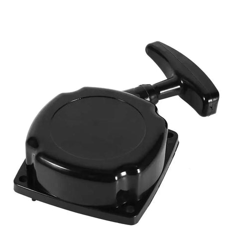 Black plastic Traction Rope Kit for 49cc 2-Stroke Mini Pocket Bikes and Quad Pit Choppers, shown with four mounting holes and handle.