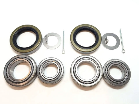 Set Of 2 Premium Trailer Axle Bearing Kit For 3500 Pound Axles With Inner Bearings L68149 L68111 Outer Bearings L44649 L44610 And Double Lip Grease Seals