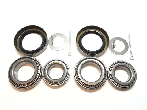 Set Of 2 Premium Trailer Axle Bearing Kit For 3500 Pound Axles With Inner Bearings L68149 L68111 Outer Bearings L44649 L44610 And Double Lip Grease Seals 10 19 I D 1.719 Inches For 84 Spindle By WPS