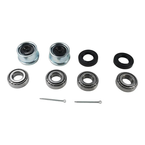 2 Sets Trailer Bearing Kit For 25 Mm Axles With 30205 Bearings And TC Seals 30x52x10 52 Mm Dust Covers And Cotter Pins