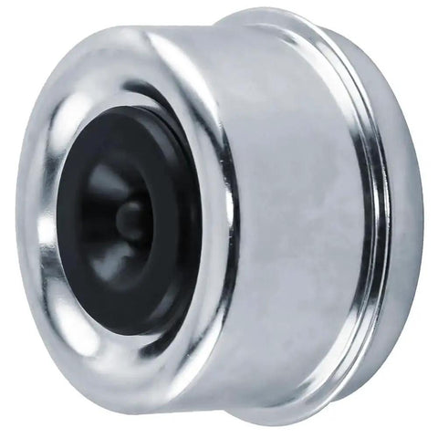 Close-up of dust cap from 4 Sets 14125A Trailer Bearing Kits For 5200 7000 Lb Axles EZ Lube And Standard Axles with grease seal.