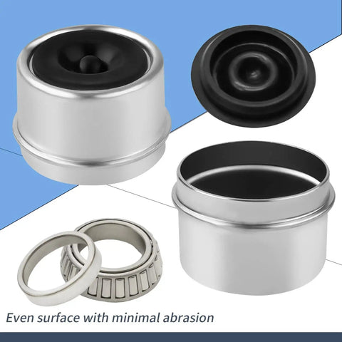 Trailer Bearing Kit For 5200-6000 Lb Axles With 2.44 Inch Dust Cap Grease Seal Cotter Pin 4 Pack