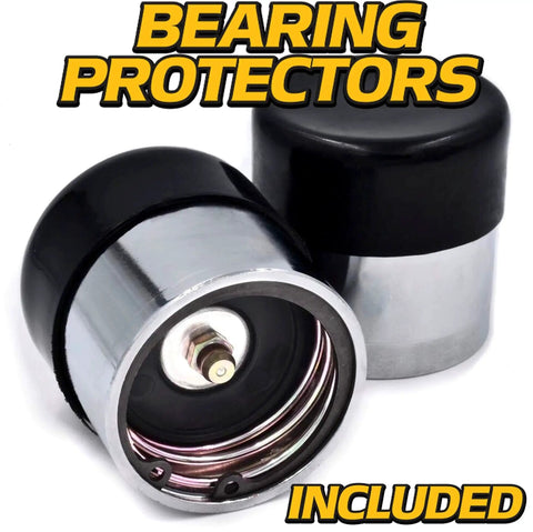 Close-up of greaseable bearing protectors included in Trailer Wheel Hub Bearing Kit Two Pack For 1 Inch Bore L44643 And L44610.
