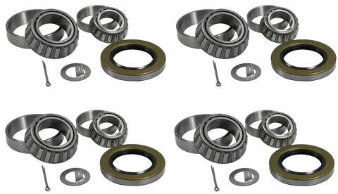 Four Trailer Bearing Kits For 3500 Lb Axles With 84 Spindle Fit EZ Lube And Standard Hubs With Or Without Brakes Includes Outer Bearings L44649 Inner Bearings L68149 Outer Races L44610 Inner Races L68111 And Seal 171255TC