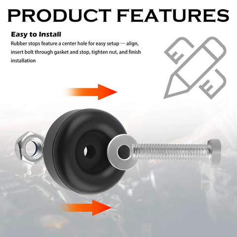 Two Pack 2.5 Inch Trailer Door Bumper Rubber Stops With Screws Nuts And Gaskets For Shock Absorption shown installed
