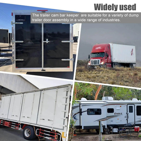 Cargo Trailer Cam Bar Keeper For Cam Bar Latch Kits Door Hardware Replacement Bottom And Top Lug Keepers For Rear Or Side Doors Measures 1.37 Inches Wide 5 Inches Long And 3.90 Inch Bolt Center Replaces Part 383200 PLR158 206 207 on various trailer types