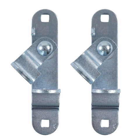 Durable door latch keeper for enclosed trailers, fits standard padlocks and race bar locks, galvanized steel, 2-pack front view