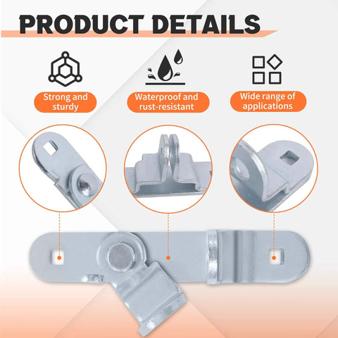 Durable cargo trailer door hasp latch kit with screws and nuts provides secure cam bar locking for trailers trucks containers and enclosed haulers, delivering simple installation and dependable weather resistant security