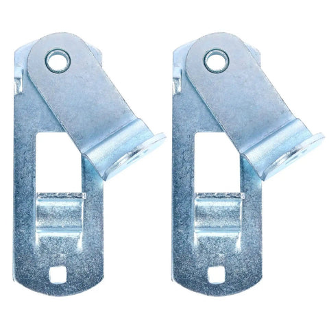 Cam Action Hasp Lock Assembly For Trailer Doors And Enclosed Car Hauler Latches, galvanized steel with dual hasps shown