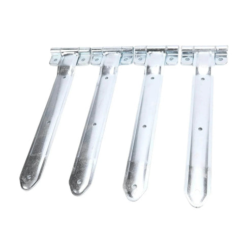 16 Inch Trailer Door Hinge Strap Set Four Pieces Offset Bent Metal Hinges For Cargo Trailer RV Side Door And Enclosed Utility Trailers