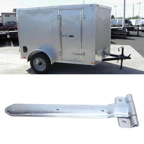 Heavy Duty Trailer Hinge Strap Offset Bent Metal For Enclosed Cargo Utility RV Doors 16Inch Durable Construction on trailer