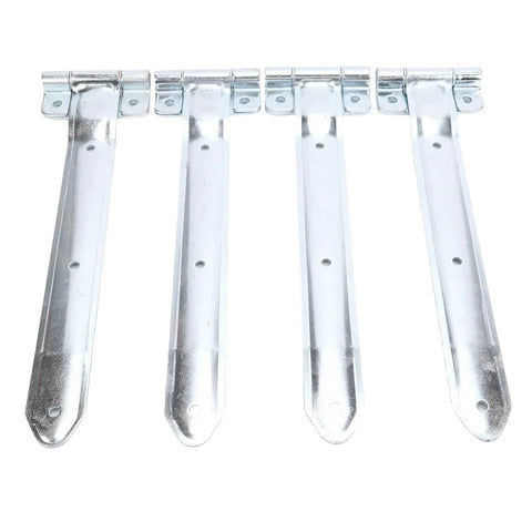 16 Inch Trailer Door Hinge Strap Set Four Pieces Offset Bent Metal Hinges for Cargo Trailer