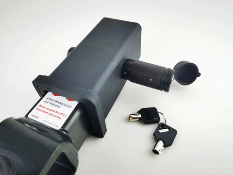 Heavy Duty Trailer Hitch Lock Pin For Class I Through IV Hitches With One Half Inch Pin Diameter And Five Eighth Inch Sleeve Black Nickel Finish