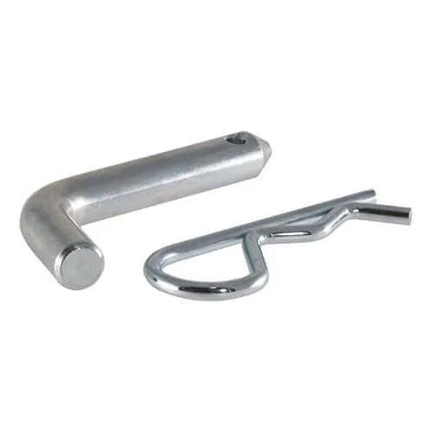 Trailer Hitch Pin And Clip Half Inch Diameter Fits One And A Quarter Inch Receivers With Clear Zinc Finish Easy Grip 105 Degree Bend