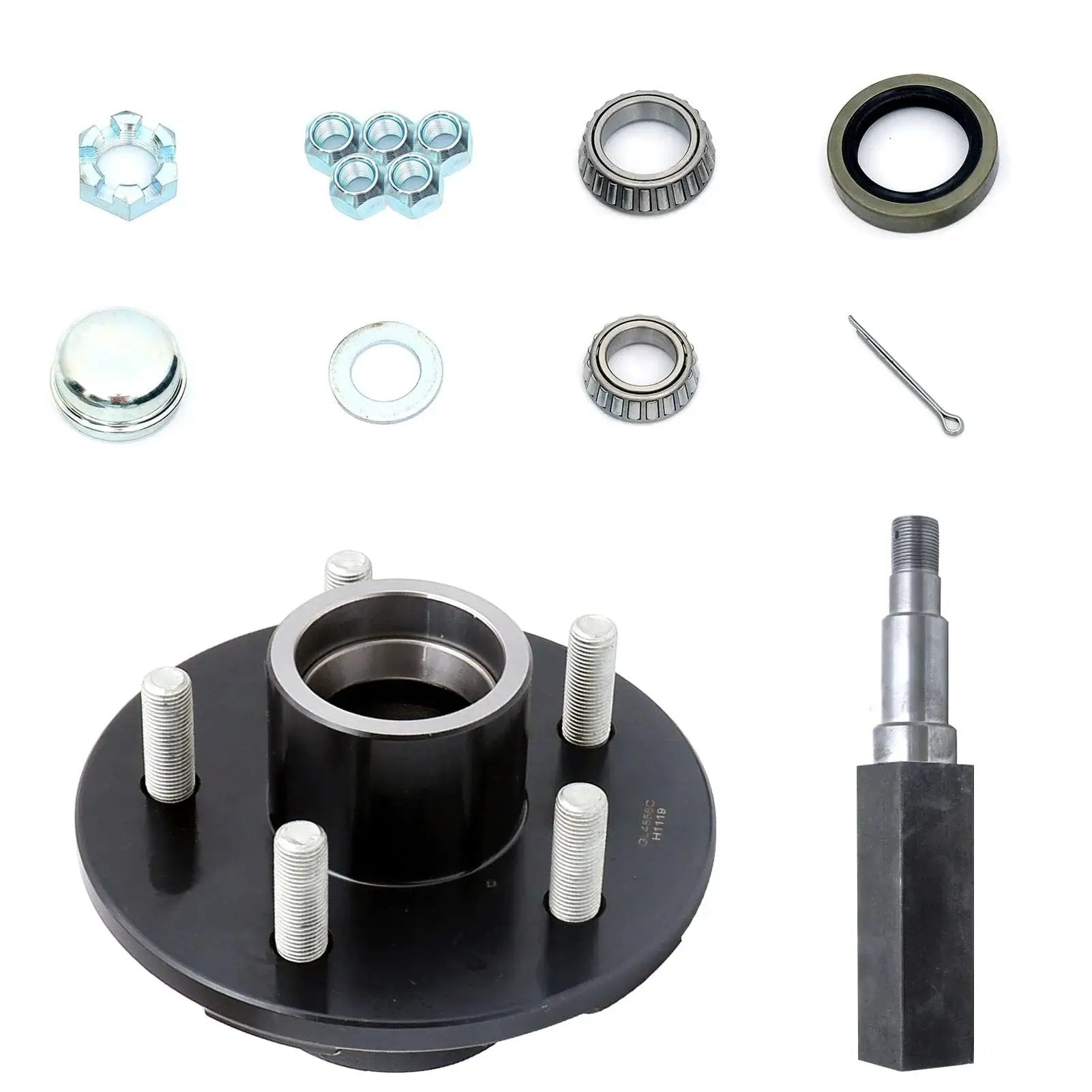 trailer hub assembly 4.5 inch circle for reliable towi...