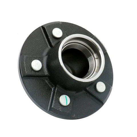 Top view of Trailer Hub Assembly For A 4 1/2 Inch Circle, 5 Bolt Pattern With 1 3/8 To 1 1/16 Inch Tapered Spindle, showing bolt holes.