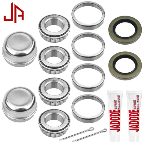 Trailer Hub Bearing Kit For L44643 L44610 With 12192TB Seals Dust Covers And Cotter Pins Two Pack Includes Outer Bearings And Races