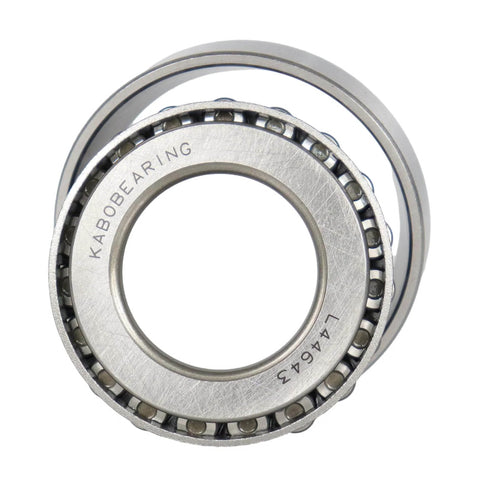Close-up of 2 Set Fits 1" 2000 Lbs Axles Trailer Wheel Hub Bearings Kit, L44643 L44610 Bearings, 12192TB Seal OD 1.980", Dust Cover, Cotter Pin.
