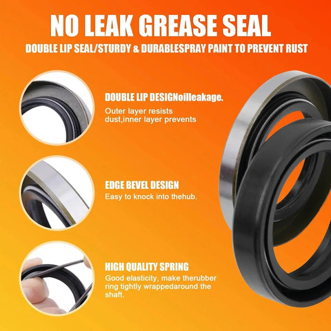 Trailer Hub Bearing Kit For 1 Inch Spindle Trailers With D Type Axles BT9 EZ Lube L44643 L44610 Bearing highlighting grease seals