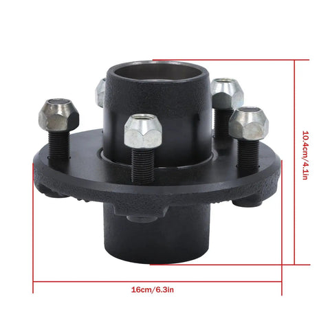 Trailer Hub Kit With 5 On 4 Point 5 Inch Bolt Pattern And 1 Inch BT8 Round Spindle L44643 Bearings Grease Seal Lug Nuts And Cotter Pin For 2000 Lb Axles Heavy Duty Trailer Bearing Kit