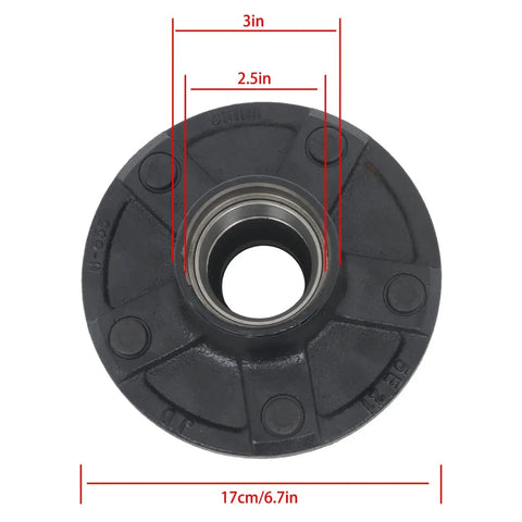 Five On Five Point Five Inch Trailer Hub Kit For 3500 Lb Trailers With 84 Spindle And Bearing Kit Five Piece Set By GXYWADY Replacement top view