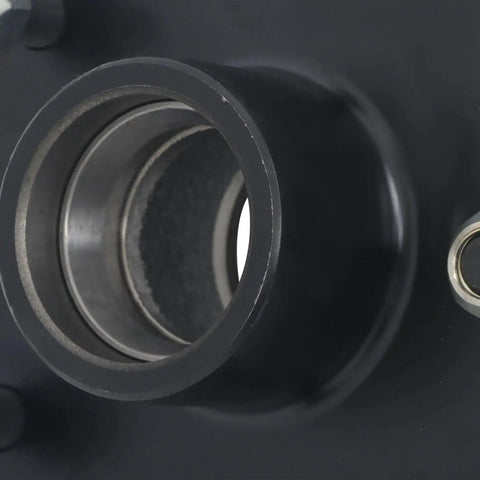 Close-up of Five On Five Point Five Inch Trailer Hub Kit For 3500 Lb Trailers With 84 Spindle And Bearing Kit Five Piece Set By GXYWADY