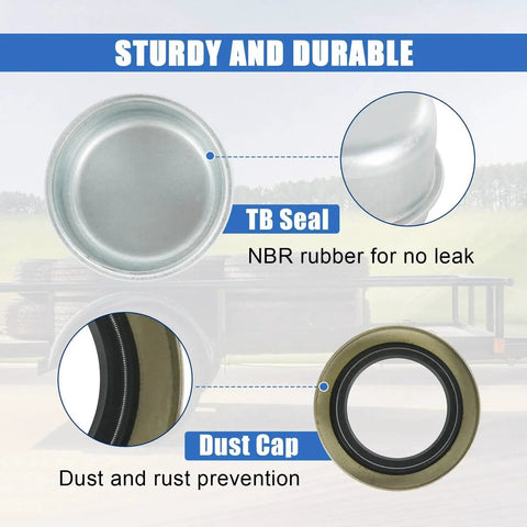 Trailer Hub Bearings Kit For One Inch 2000 Lb Trailer Axles L44643 L44610 Bearings With 12192TB Seals Dust Covers And Cotter Pins