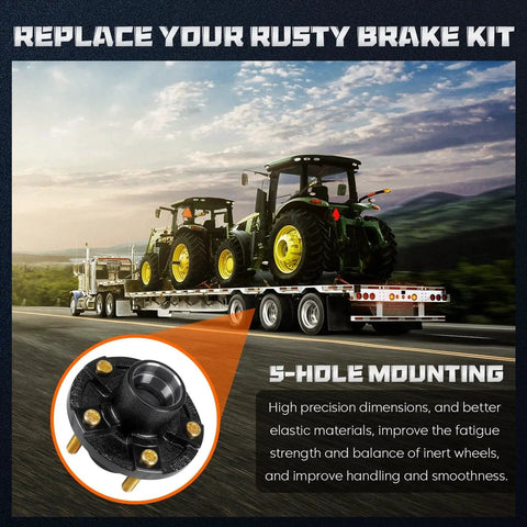 Trailer Idler Hub Kit 5 Bolt 4 Point 5 Inch Bolt Circle For One Inch To One And One Sixteenth Inch Spindles with tractors on trailer