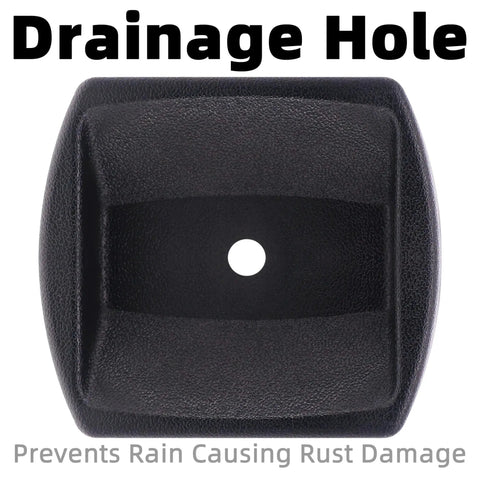 Top view of Heavy Duty Dual Wheel Trailer Jack Dock With Reinforced Nitrile Rubber Cushion featuring drainage hole.