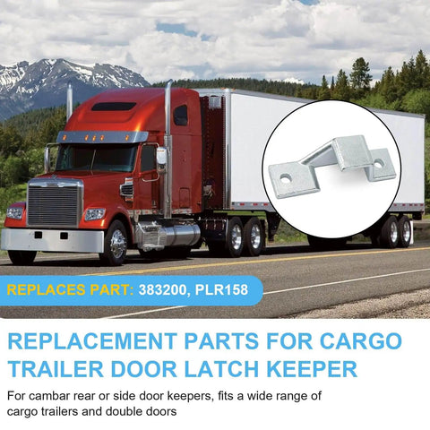 Trailer Door Latch Keeper And Cam Bar Lock Replacement For Cargo And Dump Trailers With Double Doors Top Left Or Bottom Right Mounting Side Door Latch Compatible Model 383200 PLR158
