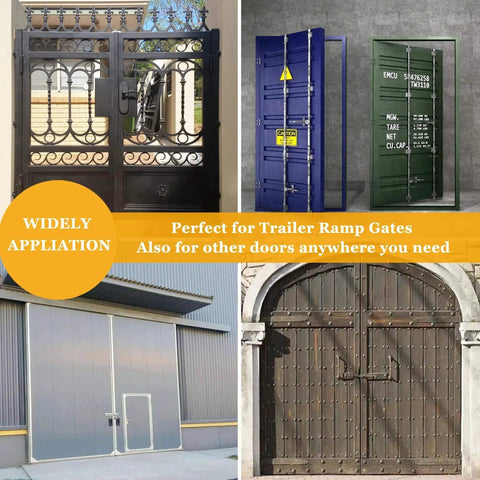 Various doors illustrating use for 10 Inch Weld On Trailer Ramp Hinge Set 4 Pack Heavy Duty Greasable Hinges For Equipment Ramps and Doors