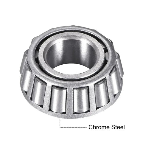 Heavy Duty Tapered Roller Bearing Cone With Cup Set for Freight Trailers 15mm Inner Diameter 35mm Outer Diameter 12mm Thickness 16000 RPM Rated High Grade Bearing Steel for Heavy Loads 2 Pack by Uxcell close-up of chrome steel