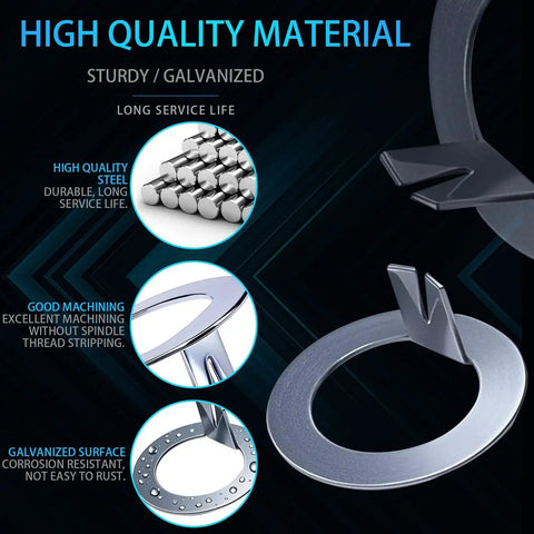 1 Inch D-Style Trailer Spindle Tang Washer For EZ-Lube 2000-7000 Lb Axles, showcasing steel material and galvanized surface