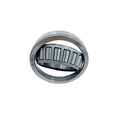 Close-up of LM67048-10 bearing from Trailer Wheel Hub Bearing Kit For One And A Quarter Inch Axles With LM11949 Ten And LM67048 Ten Bearings Seals 03813TC Cotter Pins Includes Two Pieces Each For Quick Roadside Fixes And Durable Trailer Maintenance
