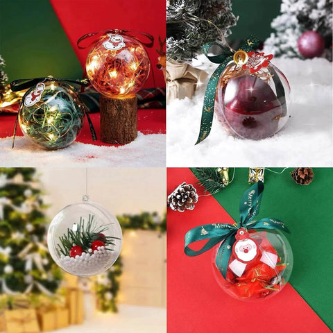 10 Pcs 3.14 inch Filling Transparent Plastic Decorative Call DIY Craft Ball Christmas, Birthday, Wedding, Party Ornaments