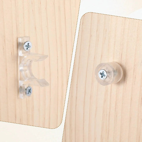 8 Pairs False Front Cabinet Clips for Kitchen Cabinets installed on wood