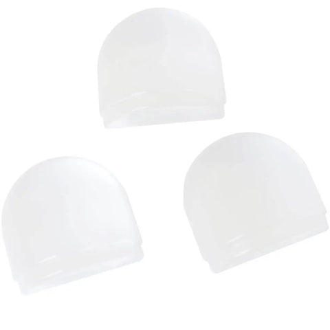 Transparent Self Adhesive PU Wall And Floor Buffer Shower Door Stopper Set, 4 cm cushioning protectors in a 3-piece view