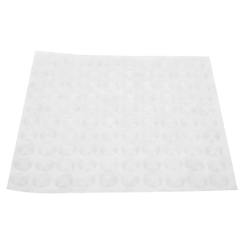 Sheet of self adhesive anti slip silicone bumpers 200 pcs transparent foot pads for furniture glass displays appliances and hardware