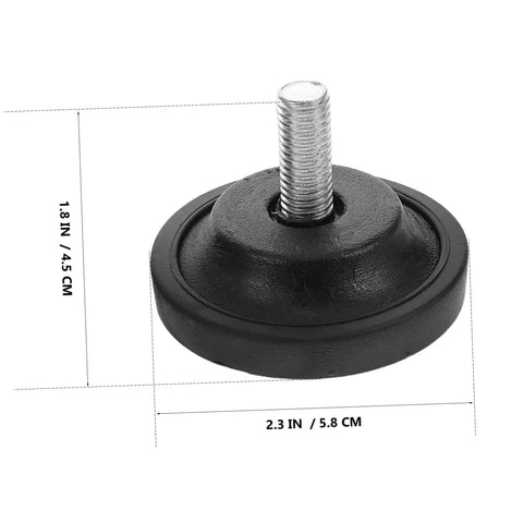Close-up of Two Pack Slip Resistant Treadmill Leveling Pads With Mounting Screws for stable fitness equipment, size 58x58x45mm.