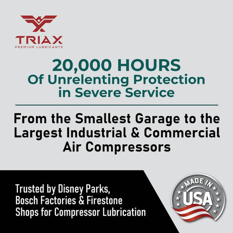 TRIAX Kompressor MV 46 / SAE 20 - Full Synthetic, Multi-Vis Air Compressor Oil - Commercial Grade - High Temp, 20,000 Hour Life