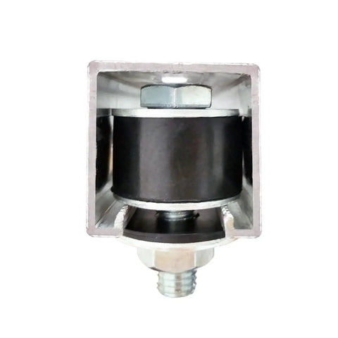 Two Pack Strut Channel Trolley Stopper And Roller Limiter For One And Five Eighths Inch Wide And Taller Strut Channels, Prevents Trolley Assembly Slippage, Durable Metal And Rubber Stopper For Secure Positioning, front view