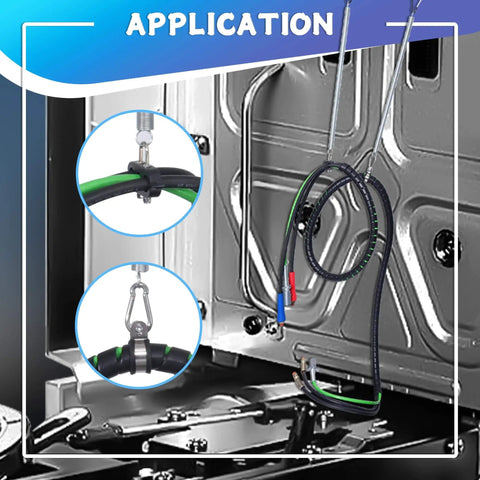 Image showing 12 Ft 3 In 1 Semi Truck Air Lines Kit With 7 Way ABS Electric Power Cord And Two 20 Inch Tender Springs in use.